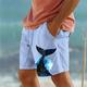 Animal Shark Printed Men's Cotton Shorts Summer Hawaiian Shorts Beach Shorts Drawstring Elastic Waist Comfort Breathable Short Outdoor Holiday Going out Clothing