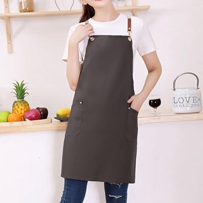 Waterproof Chef Apron For Women and Men, Kitchen Cooking Apron, Personalised Gardening Apron with Pocket, Cotton Canvas Work Apron Cross Back Heavy Duty Adjustable