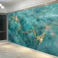 Marble Abstract Blue Gold 3D Wallpaper Roll Mural Wall Covering Sticker Peel and Stick Removable PVC/Vinyl Material Self Adhesive/Adhesive Required Wall Decor for Living Room Kitchen Bathroom