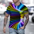Men's Plus Size T shirt Tee Big and Tall Graphic Round Neck Print Short Sleeve Summer Exaggerated Designer Basic Big and Tall Daily Tops