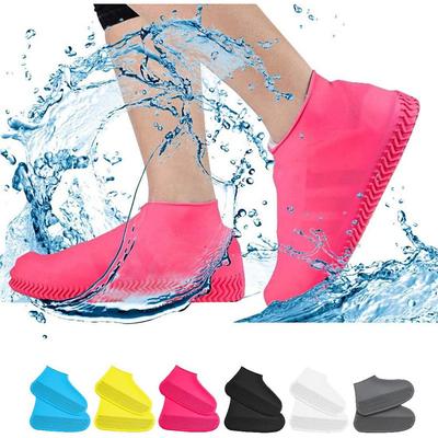 Waterproof Shoe Covers, Non-Slip Water Resistant Overshoes Silicone Rubber Rain Shoe Cover Protectors for Kids, Men, Women