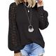Women's Pullover Sweater Jumper Crew Neck Ribbed Knit Polyester Patchwork Summer Fall Outdoor Daily Going out Stylish Casual Soft Long Sleeve Solid Color Black Pink Navy Blue S M L