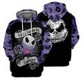 The Nightmare Before Christmas Ugly Christmas Sweater / Sweatshirt Hoodie Pullover Print Front Pocket Graphic Hoodie For Couple's Men's Women's Adults' 3D Print Party