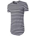 Men's Unisex T shirt Tee Striped Round Neck Black Red Navy Blue Light Grey Plus Size Daily Sports Short Sleeve Print Clothing Apparel Basic