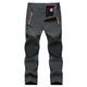 Men's Fleece Lined Pants Waterproof Hiking Pants Trousers Softshell Pants Winter Outdoor Thermal Warm Windproof Breathable Elastic Waist Fleece Bottoms Army Navy Grey Black Hunting Fishing Skiing