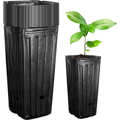 20Pcs Tall Tree Pots,Plastic Deep Nursery Treepots, Seedling Flower Plant Container Pots for Indoor Outdoor Garden Plants