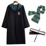 Wizard Witch Robe Hogwarts Wizarding World Costume Gryffindor Slytherin Ravenclaw Cloak Adults Kid's Movie Cosplay Halloween Carnival Costume