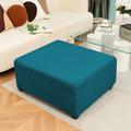 Stretch Ottoman Cover Spandex Elastic Stretch Rectangle Folding Storage Covers Removable Footstool Protect Footrest Covers