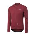 Men's Cycling Jersey Long Sleeve Winter Bike Sweatshirt Tracksuit Jersey with 3 Rear Pockets Mountain Bike MTB Road Bike Cycling Triathlon Quick Dry Reflective Strips Back Pocket Wicking Wine Red