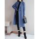 Women's Overcoat Long Coat Duble Breasted Lapel Winter Coat Warm Windproof Trench Coat Slim Fit Elegant Casual Jacket Long Sleeve Outerwear