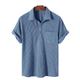 Men's Shirt Casual Shirt Summer Shirt Beach Shirt Corduroy Shirt Blue Green Apricot Short Sleeve Plain Lapel Holiday Vacation Pocket Clothing Apparel Fashion Casual Comfortable