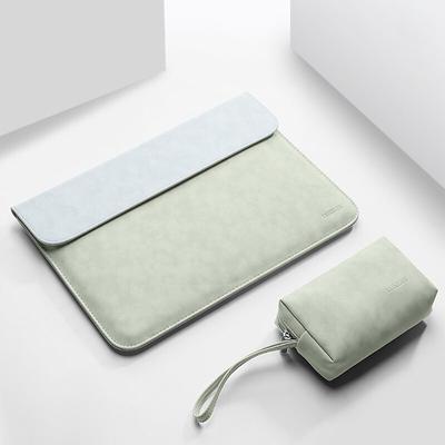 Laptop Sleeves 12 13.3 14 inch Compatible with Macbook Air Pro, HP, Dell, Lenovo, Asus, Acer, Chromebook Notebook Waterpoof Shock Proof PU Leather Solid Color for Business Office