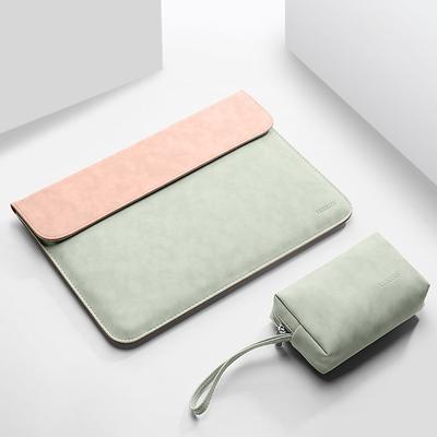 Laptop Sleeves 12 13.3 14 inch Compatible with Macbook Air Pro, HP, Dell, Lenovo, Asus, Acer, Chromebook Notebook Waterpoof Shock Proof PU Leather Solid Color for Business Office