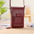RFID New Women Double-layer Waterproof Leather Large Capacity Touch Screen Shoulder Bags Female Crossbody Bags Girls Multi-functional Handbag Phone Purse