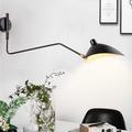 Simple Style Swing Wall Lamp with Dome Lampshade 1-2 Light Black Wall Lamp Suitable for Corridor Entrance Bedroom Dining Room E26/E27 Bulb
