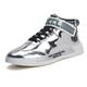 Men's Sneakers Skate Shoes High Top Sneakers Casual Daily Party Evening Disco Dance Patent Leather Lace-up Silver Black Gold Spring Fall