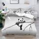 3D Bedding Panda Rabbit print Print Duvet Cover Bedding Sets Comforter Cover with 1 print Print Duvet Cover or Coverlet,2 Pillowcases for Double/Queen/King