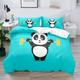 3D Bedding Panda Rabbit print Print Duvet Cover Bedding Sets Comforter Cover with 1 print Print Duvet Cover or Coverlet,2 Pillowcases for Double/Queen/King