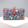 Women's Clutch Evening Bag Wristlet Clutch Bags Polyester Party Daily Bridal Shower Rhinestone Pearls Chain Large Capacity Lightweight Durable Solid Color Color Block Silver Light Blue Silver color