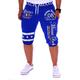 Men's Loose Sweat Shorts Capri Pants Drawstring Print Letter Sports Weekend Active Basic Black White