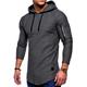 Men's T shirt Tee Long Sleeve Shirt Hooded Long Sleeve Sports Outdoor Vacation Going out Casual Daily Soft Plain Black White Activewear Fashion Sport