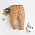 Kids Boys Pants Trousers Solid Color Windproof Comfort Pants School Adorable Daily Wine Red Navy Blue Brown