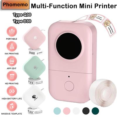 Phomemo Label Maker Machine - D30 BT Wireless Sticker Printer, Pocket Sticker Maker With 1pc 12x40mm Tape, Inkless Printer For Ios Android, Practical Labeler Gift For Home Office Organization.