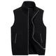 Men's Sweater Vest Cardigan Zip Sweater Sweater Jacket Fleece Sweater Knit Knitted Solid Color Stand Collar Modern Contemporary Outdoor Casual Clothing Apparel Winter Black Wine S M L