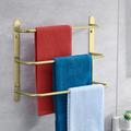 Bathroom Towel Bar Multilayer Bathroom Shelf Contemporary Polished Stainless Steel Bathroom 3-tier Towel Bar Wall Mounted 45/60 cm