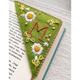 Personalized Hand Embroidered Corner Bookmark, 26 Letters Cute Flower Letter Embroidery Bookmarks, Felt Triangle Page Corner Handmade Bookmark, Felt Triangle Bookmark, Bookmarks for Book Lovers
