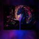 Blacklight Window Curtain UV Reactive Glow in the Dark Trippy Misty Reading Dragon Nature Landscape for Living Room Bedroom Kid's Room Decor