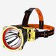 LED headlight super bright USB rechargeable miner's lamp high-power glare flashlight head-mounted field fishing lamp super-capacity battery torch white light and yellow light two kinds of lighting