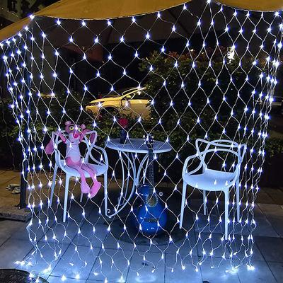 LED Net String Lights 3m x 2m 200 LEDs Net Lights Curtain Lights Fishing Net Lights White Warm White Blue Multi-color Christmas Tree Home Decor Party Purple Blue Warm White Multi Color White