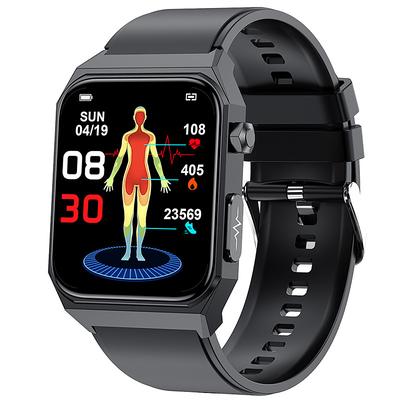 E500 Smart Watch 1.92 inch Smartwatch Fitness Running Watch Bluetooth ECGPPG Temperature Monitoring Pedometer Compatible with Android iOS Women Men Long Standby Waterproof IP67 Father's Day Gifts
