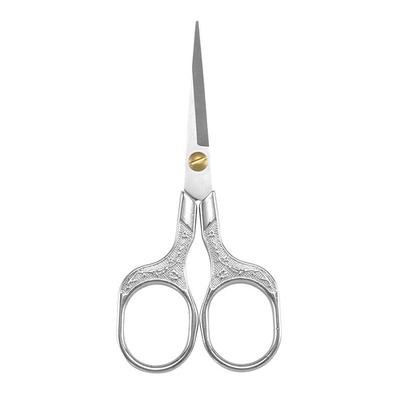 Plum Scissors Stainless Steel Household Scissors Office Stationery Scissors Handmade Paper-Cut Thread Scissors Retro Embroidery Scissors