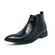 Men's Boots Chelsea Boots Winter Shoes Fleece lined Walking Casual British Outdoor Daily Microfiber Warm Height Increasing Mid-Calf Boots Loafer Black Brown Fall Winter