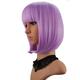 Pink Wigs for Women Synthetic Wig Straight Bob with Bangs Wig Pink Short T-Rose Silver Grey White Blue Purple Hair 12 Inch Women's Pink Cosplay Wigs ChristmasPartyWigs