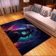 Blacklight Rug UV Reactive Glow in the Dark Area Rug Kitchen Mat Non-Slip Oil Proof Creepy Dragon Floor Mat Livingroom Rug Indoor Outdoor Mat Bedroom Decor Bathroom Mat Entrance Rug Door Mat