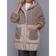 Women's Parka Mid-Length Puffer Coat Winter Coat Thermal Warm Heated Coat Fall Zipper Fleece Jacket with Pocket Zipper Hoodie Coat Outerwear Long Sleeve Black Brown Gray M