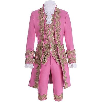 Rococo Baroque Victorian Outfits Men's Royal Halloween Carnival Performance Party Masquerade Adults' Coat Pants Collar All Seasons