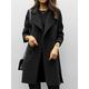 Women's Winter Coat Fall Long Overcoat Double Breasted Pea Coat with Belt Windproof Classic Slim Fit Trench Coat Elegant Outerwear Long Sleeve ArmyGreen S