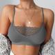 Women's Wireless Bras Sports Bras Fixed Straps 3/4 Cup Deep U Breathable Lace Pure Color Pull-On Closure Date Party Evening Casual Daily Polyester Sexy 1PC Black White