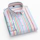 Men's Dress Shirt Light Green Royal Blue Green Long Sleeve Stripe Shirt Collar Spring, Fall, Winter, Summer Office Career Daily Wear Clothing Apparel Print