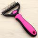 Pet Grooming Brush - Double Sided Shedding and Dematting Undercoat Rake Comb for Dogs and Cats,Extra Wide