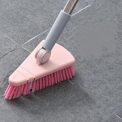 1pc Floor Scrub Brush Shower Scrubber Cleaning Bath Tub And Tile Scrubber Brush Long Handle Detachable Stiff Bristles For Cleaning Shower Bathroom Kitchen Balcony Wall 37.4" Length