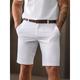 Men's Shorts Chino Shorts Bermuda shorts Zipper Button Pocket Plain Comfort Breathable Short Casual Daily Holiday Cotton Blend Fashion Chic Modern Black White