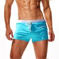 Men's Swimwear Swim Trunks Board Shorts Swim Shorts Swimsuit Solid Colored Black Blue Royal Blue Orange Red Bathing Suits Sporty