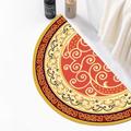 Boho Style Half Round Doormat, Non Slip Durable Welcome Door Mats, Boots Scraper Mats Indoor Outdoor Rug, Semicircle Door Mats for Entry,Bathroom Rug