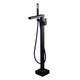 Bathtub Faucet - Minimalist Electroplated Free Standing Brass Valve Bath Shower Mixer Taps