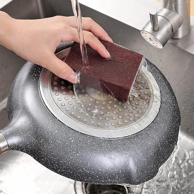 Magic Sponge Eraser Carborundum Removing Rust Cleaning Brush Descaling Clean Rub for Cooktop Pot Kitchen Sponge Bathroom